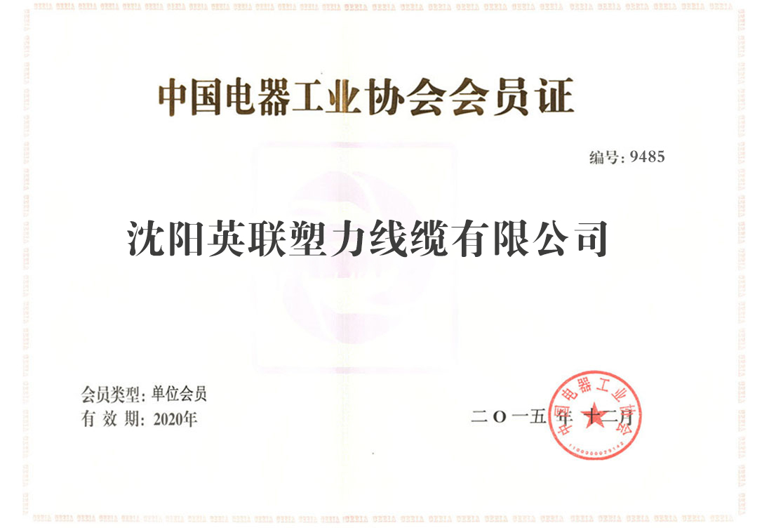 中國電器工業(yè)協(xié)會(huì)會(huì)員證(圖1)